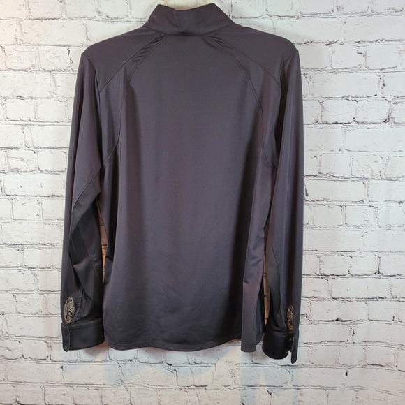 R.J. Classics 37.5 Technology Wmns XL Black 1/4 Zip Long Sleeve Athletic Top - Picture 3 of 6